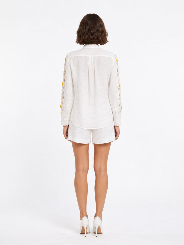 Embroidered Shirt & Shorts Set
