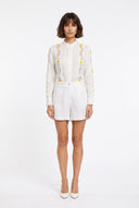 Embroidered Shirt & Shorts Set