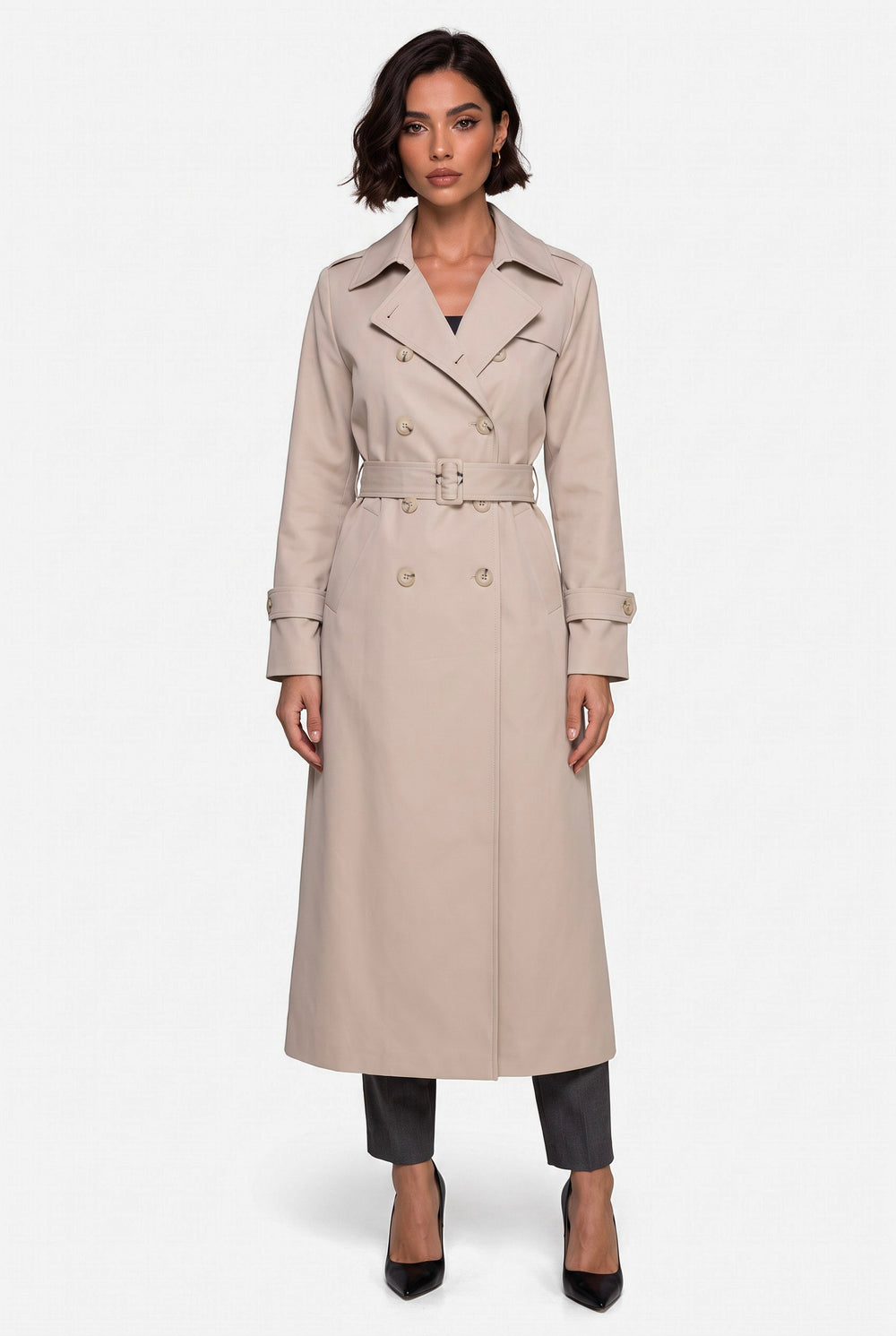 51227 TRENCH COAT STONE