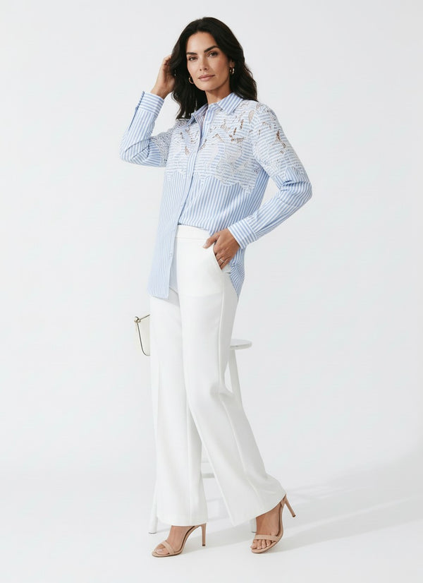 Çiçek Nakışlı Gömlek - görsel 7