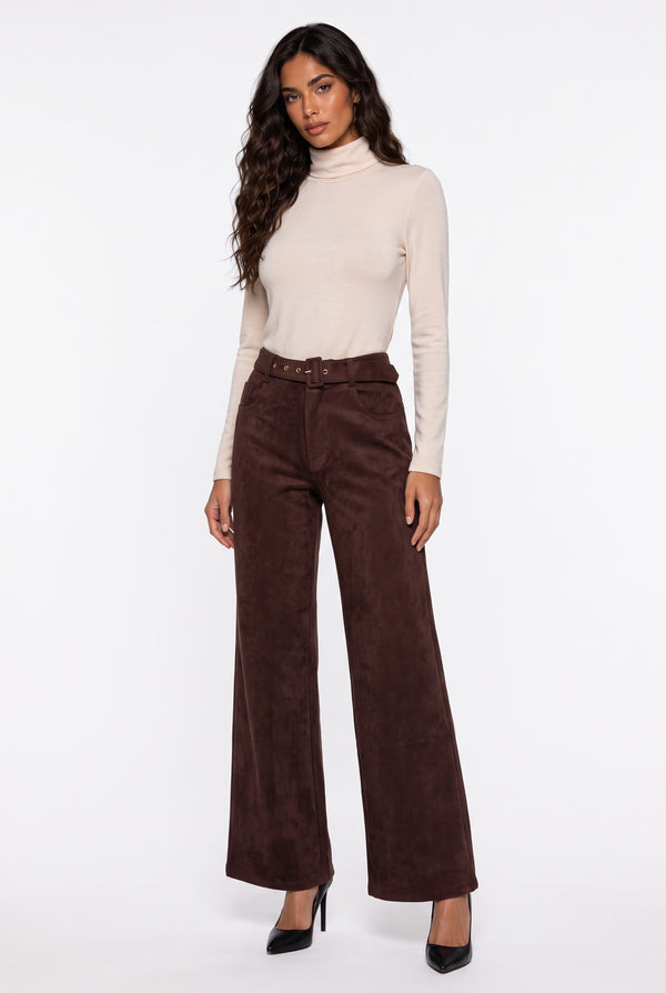Burgundy Suede Culottes