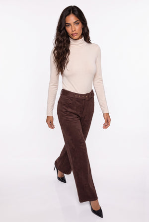 Burgundy Suede Culottes