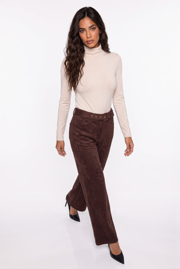 Burgundy Suede Culottes