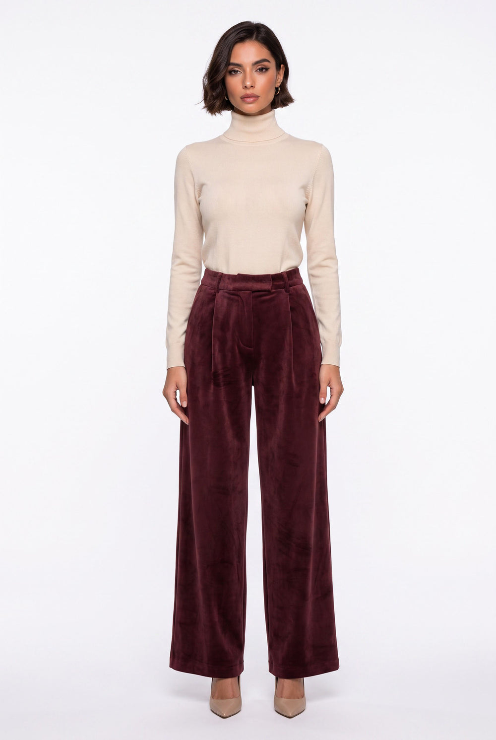 52328 TROUSERS BURGUNDY