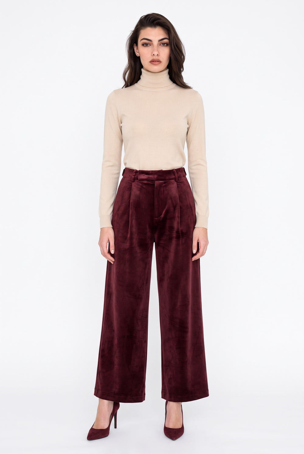 52328 TROUSERS BURGUNDY