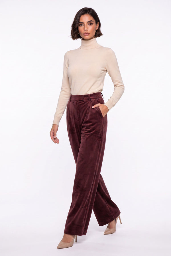 52328 TROUSERS BURGUNDY