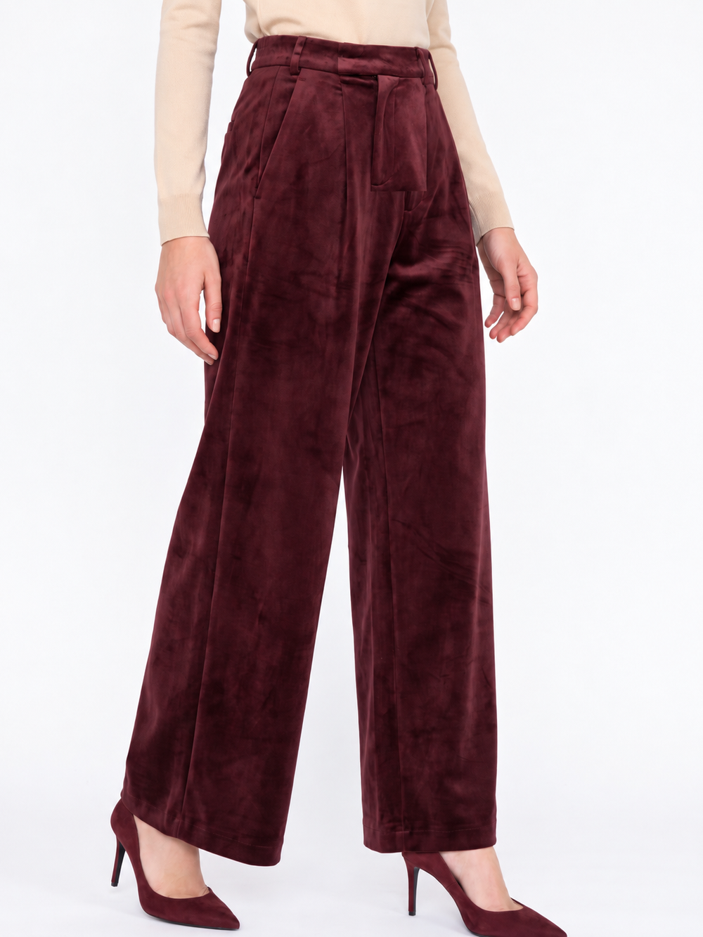 52328 TROUSERS BURGUNDY