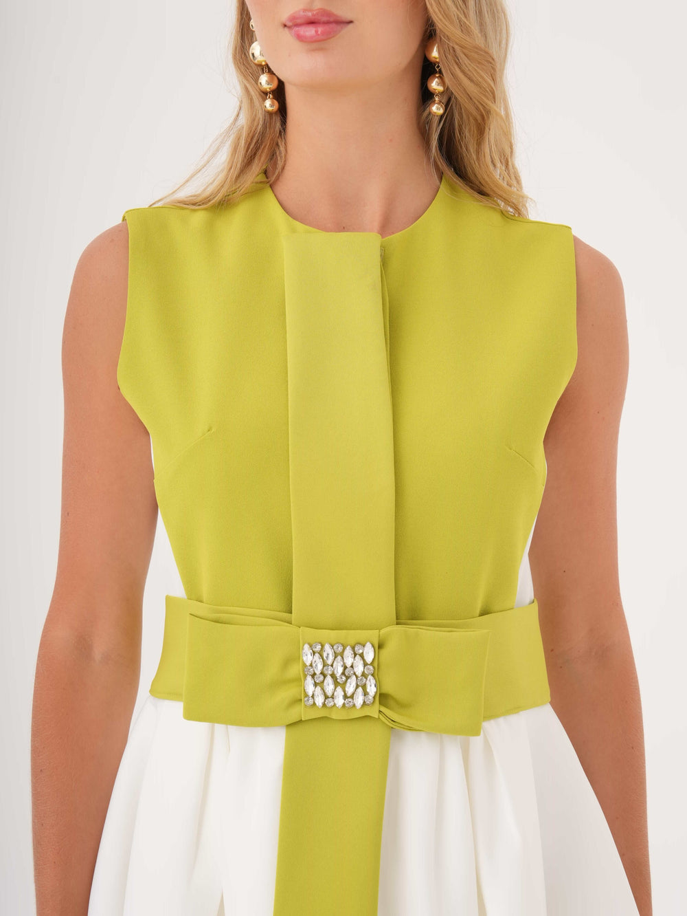 Taş Kemerli Peplum Bluz & Pantolon Takım - görsel 1